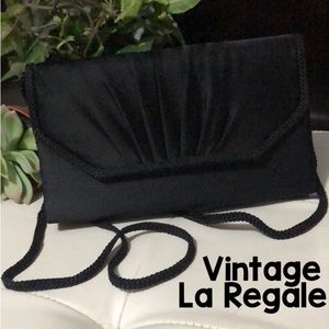 Like New Vintage La Regale Handbag-Hand Made-Black-9x5x1.5